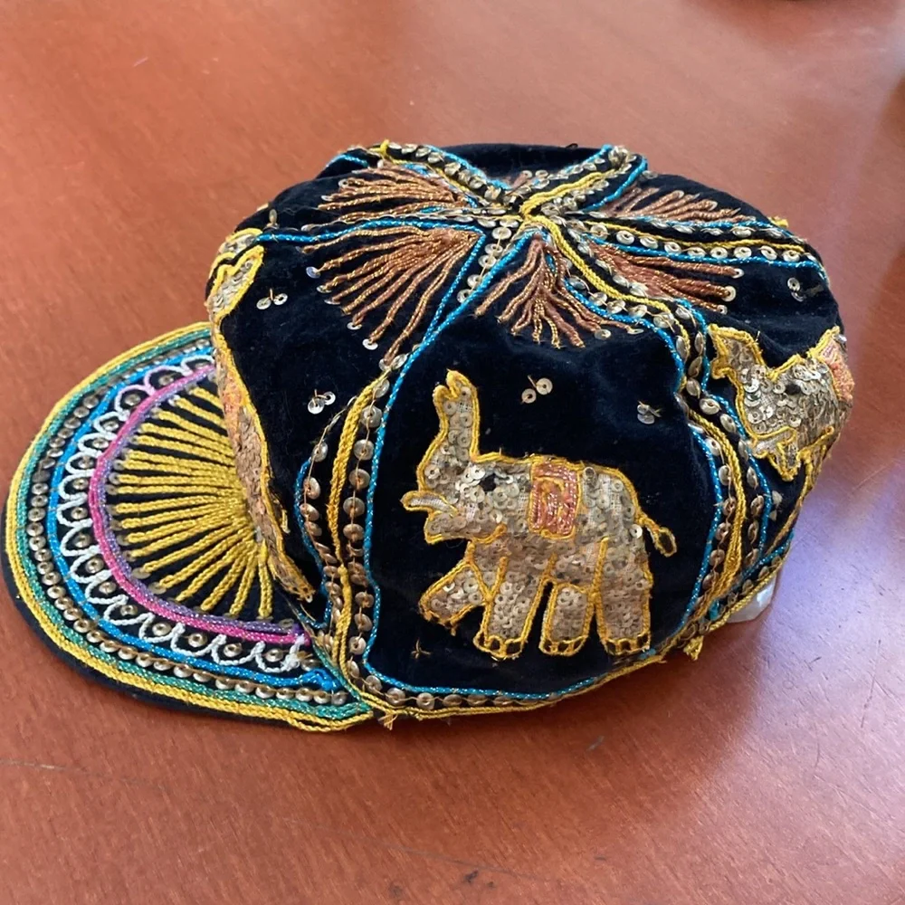 Authentic Burmese Kalaga Elephant Cap